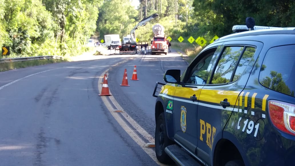 Pista bloqueada entre São Marcos e Caxias do Sul