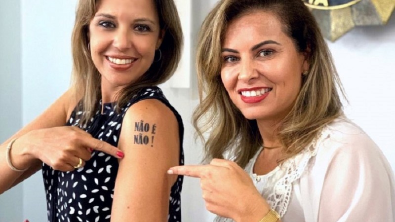 Campanha pelo fim do assédio contra mulheres distribuirá 70 mil tatuagens no Planeta Atlântida