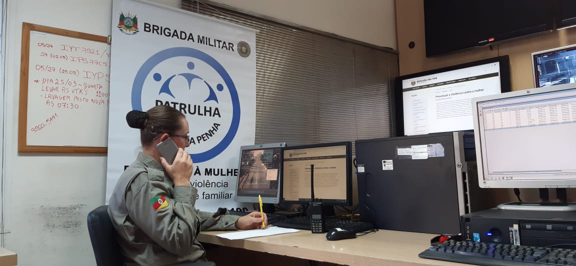 Em tempo de pandemia, Brigada Militar cria Patrulha Maria da Penha online