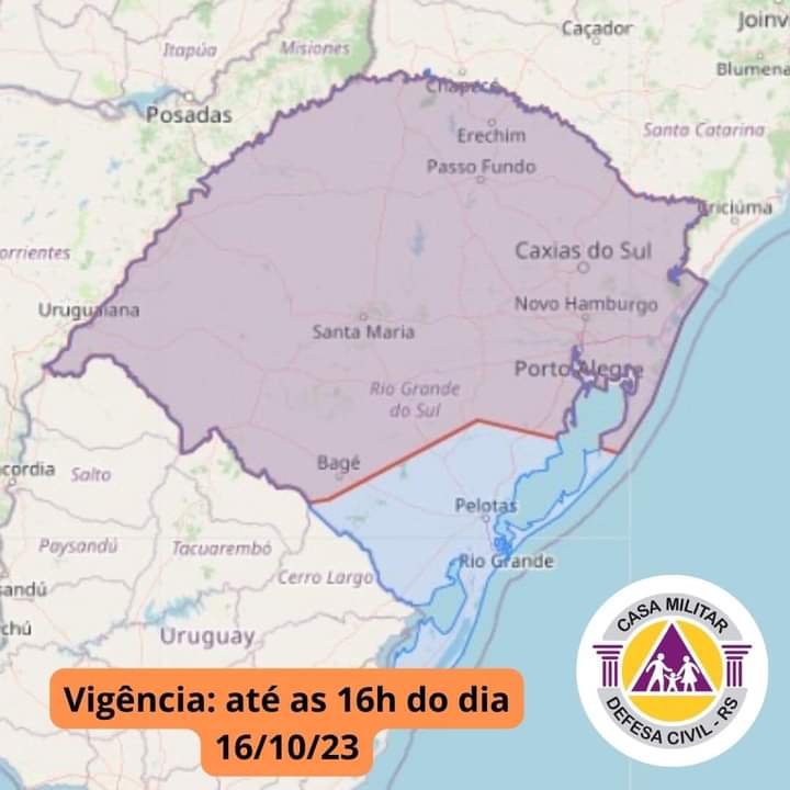Alerta da Defesa Civil: chuvas intensas e preocupação crescente no Rio Grande do Sul