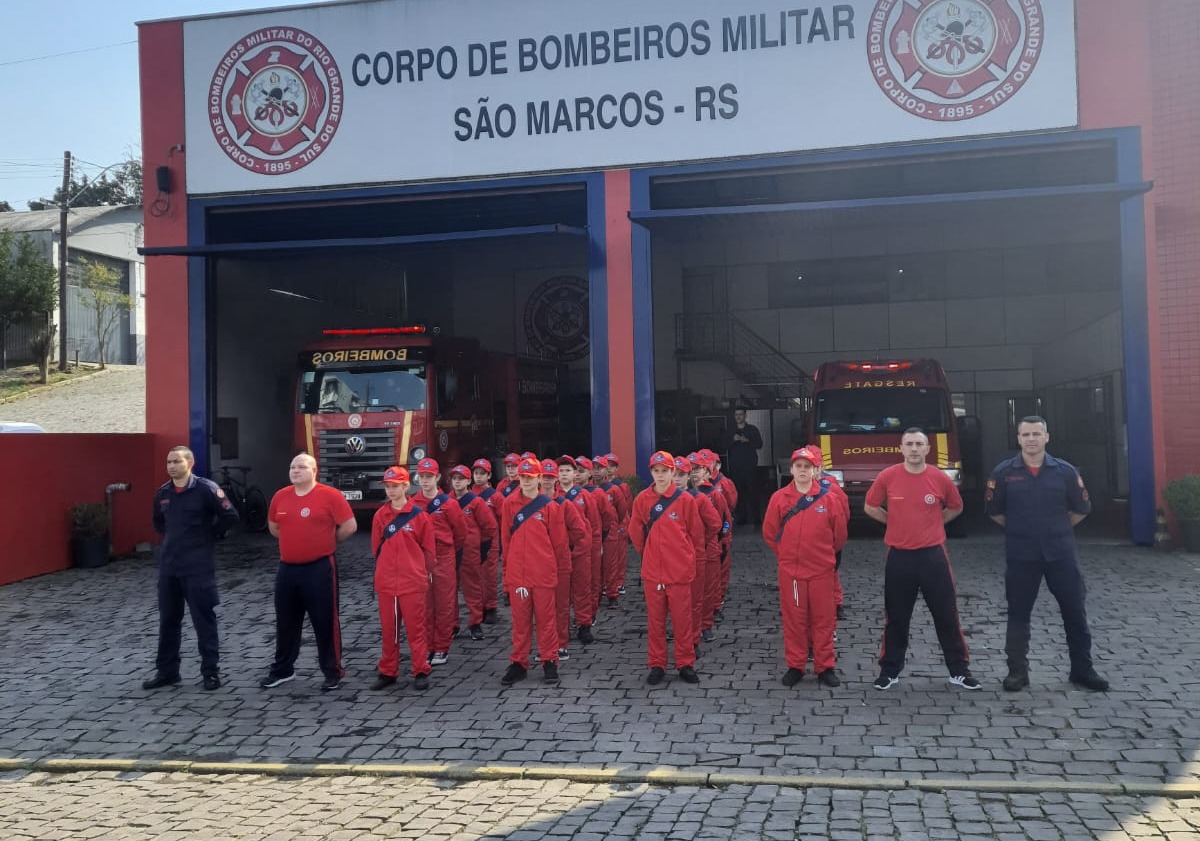 Atividades do Projeto Bombeiro Mirim iniciaram neste sábado em São Marcos