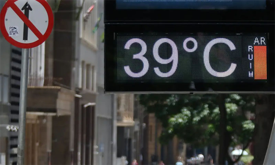 Fevereiro começa com episódio de calor acima de 40ºC no Sul do Brasil