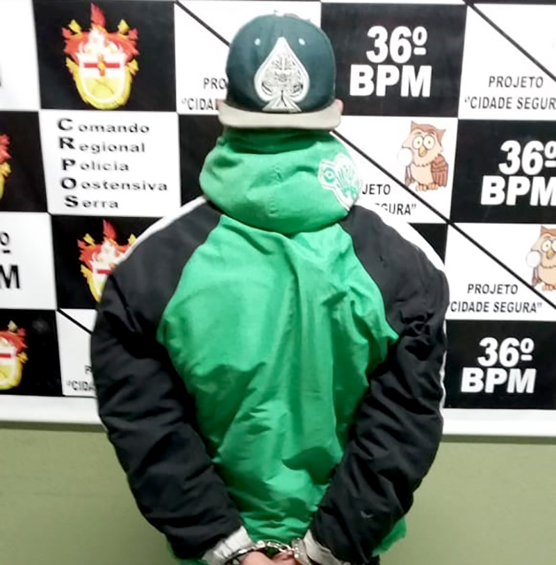 Brigada Militar prendeu homem que assaltou três estabelecimentos esta madrugada