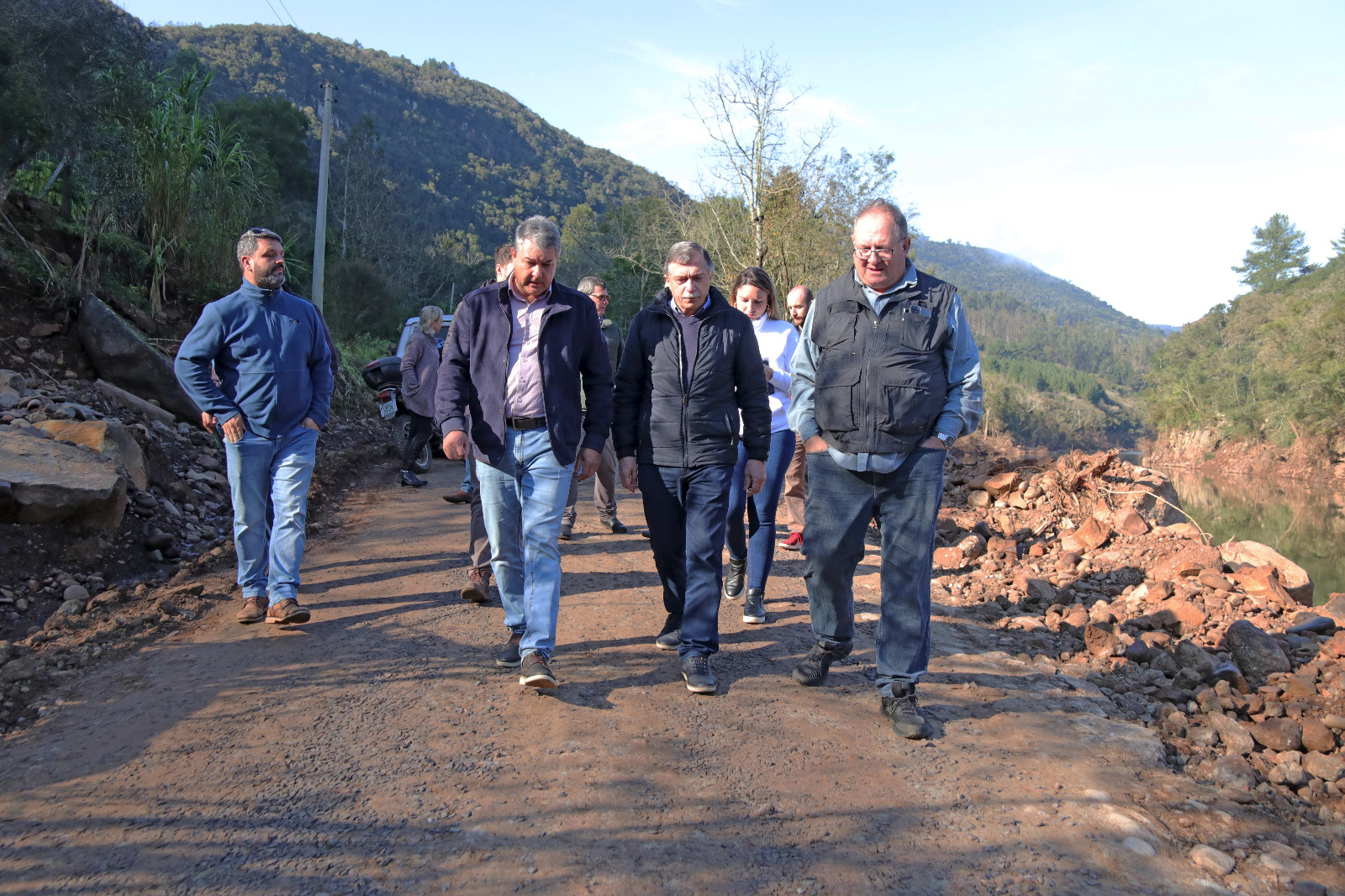 Caxias e Nova Petrópolis se unem pela retomada da ponte provisória sobre o Rio Caí