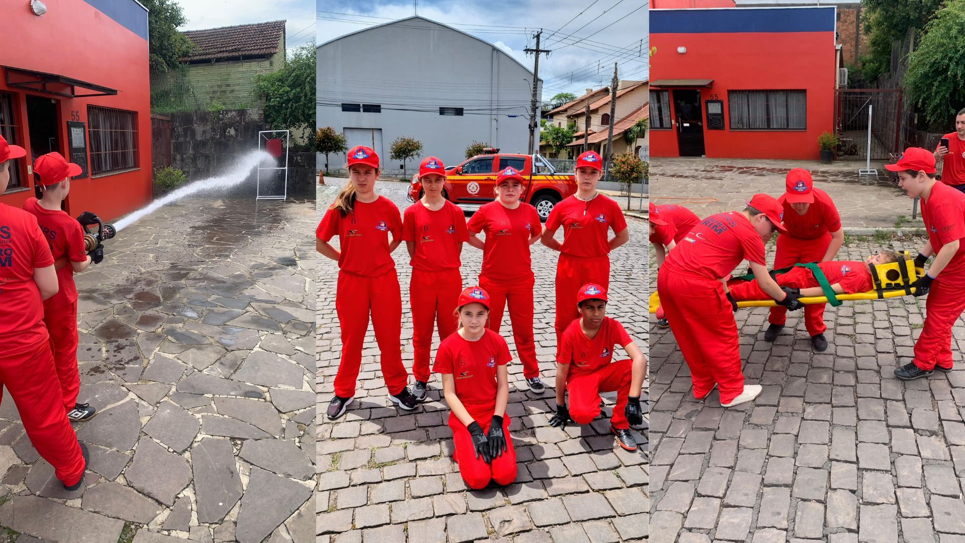 Bombeiros Mirins de São Marcos participaram de competição prática no sábado (19)