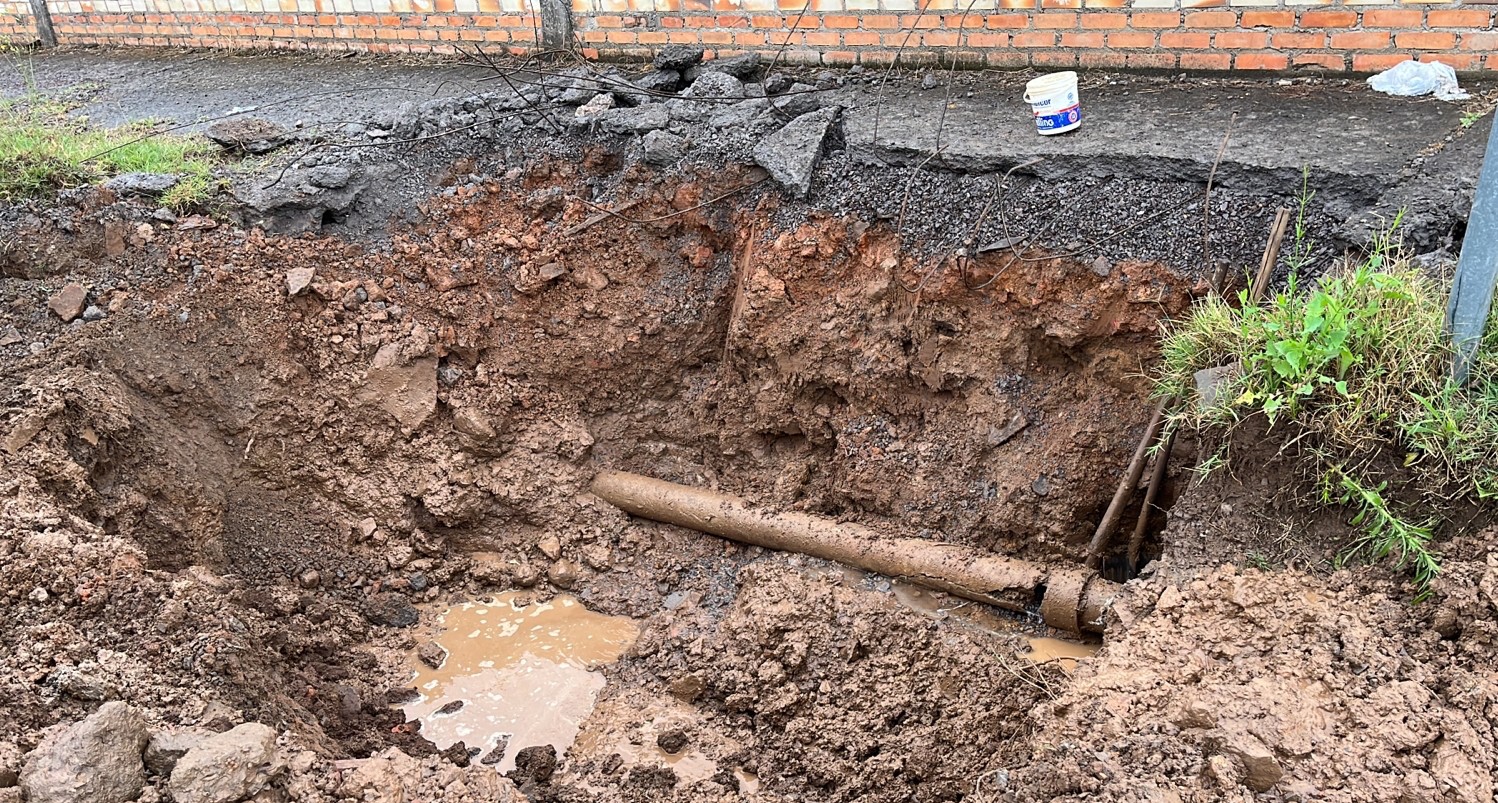 Rompimento afeta o abastecimento de água em São Marcos nesta quarta
