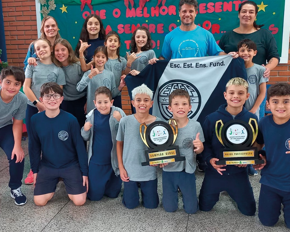 Jogos Escolares de São Marcos reúnem mais de 1.800 alunos e premiam Monteiro Lobato como campeã geral