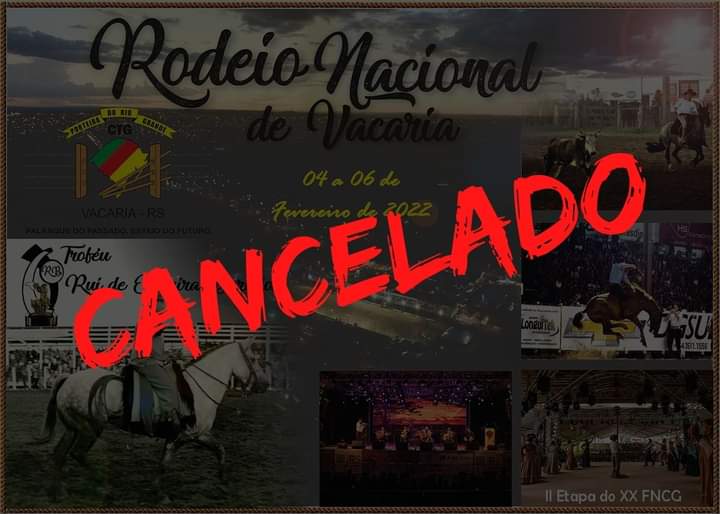 Rodeio Nacional de Vacaria é cancelado devido ao aumento de casos de Covid-19