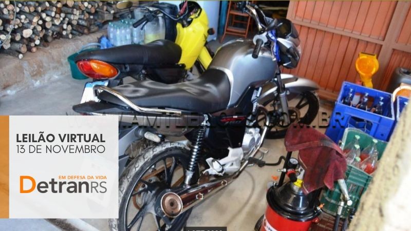 Leilão do Detran tem CG 160 com lance mínimo de R$ 2.300 e Celta a partir de R$ 3.500,00