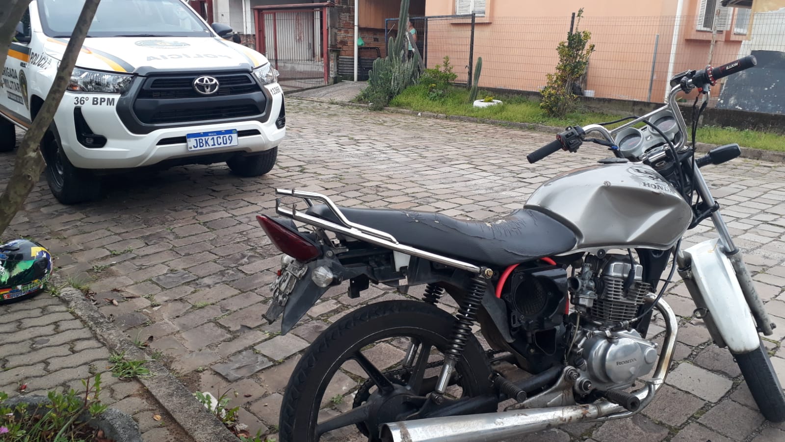 Brigada Militar apreendeu moto adulterada em São Marcos