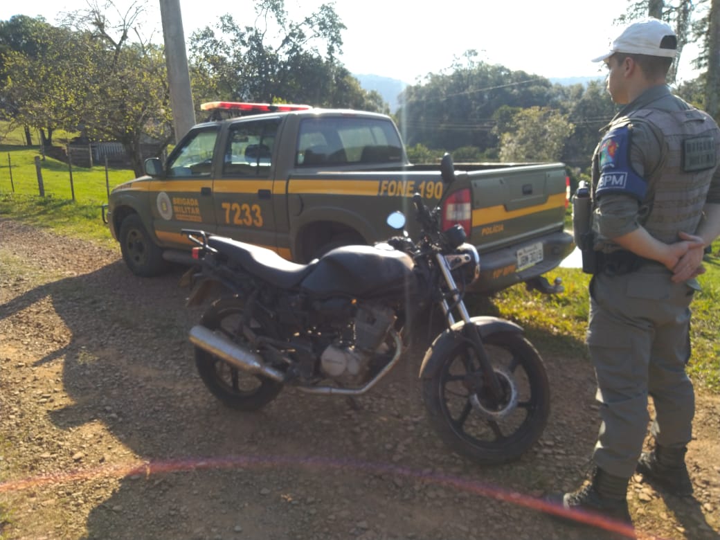 Moto furtada em Caxias foi recuperada pela polícia de Campestre da Serra