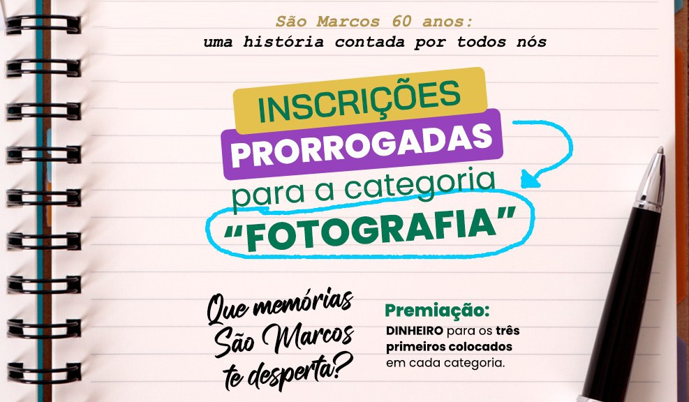 Inscrições para a categoria fotografia, no Concurso de Gêneros Textuais, foram prorrogadas