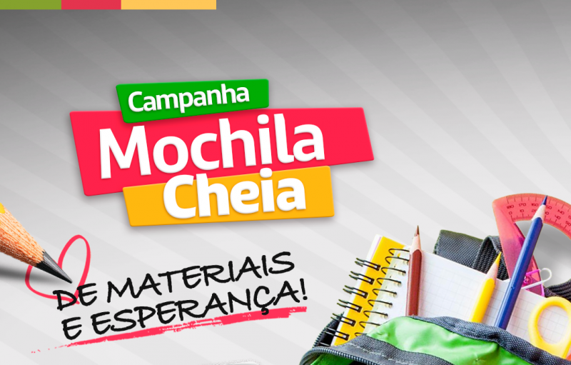 Campanha Mochila Cheia visa arrecadar kits escolares para que crianças e jovens retornem às aulas