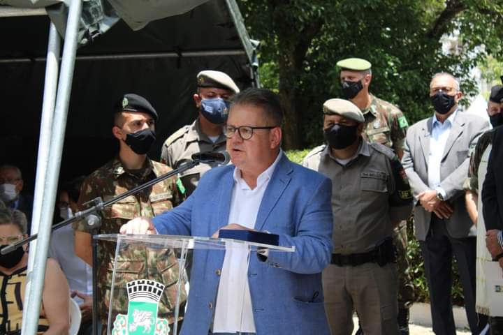 Vice-governador Ranolfo participou de homenagem ao general Miotto neste sábado em São Marcos