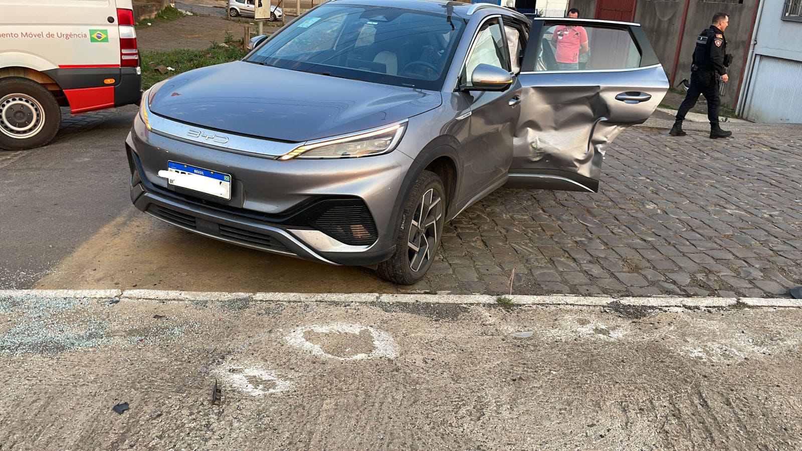 Carro de São Marcos se envolveu em acidente na BR-116 em Vacaria neste domingo