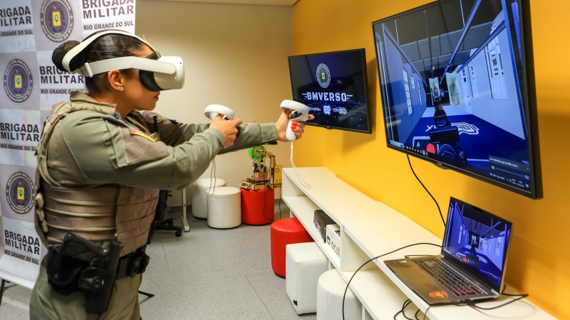 Realidade virtual auxilia no treinamento de policiais militares gaúchos