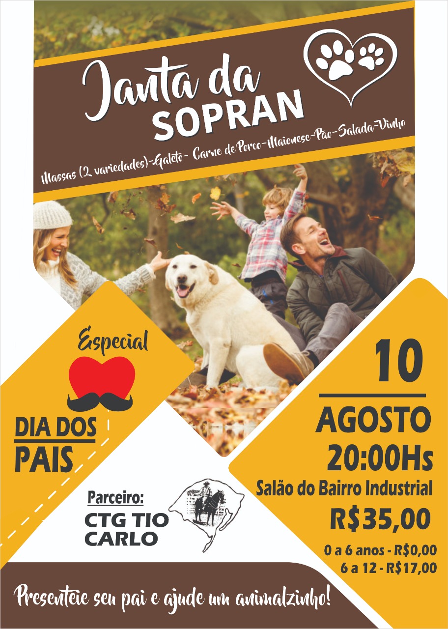 Janta da Sopran será realizada em 10 de agosto