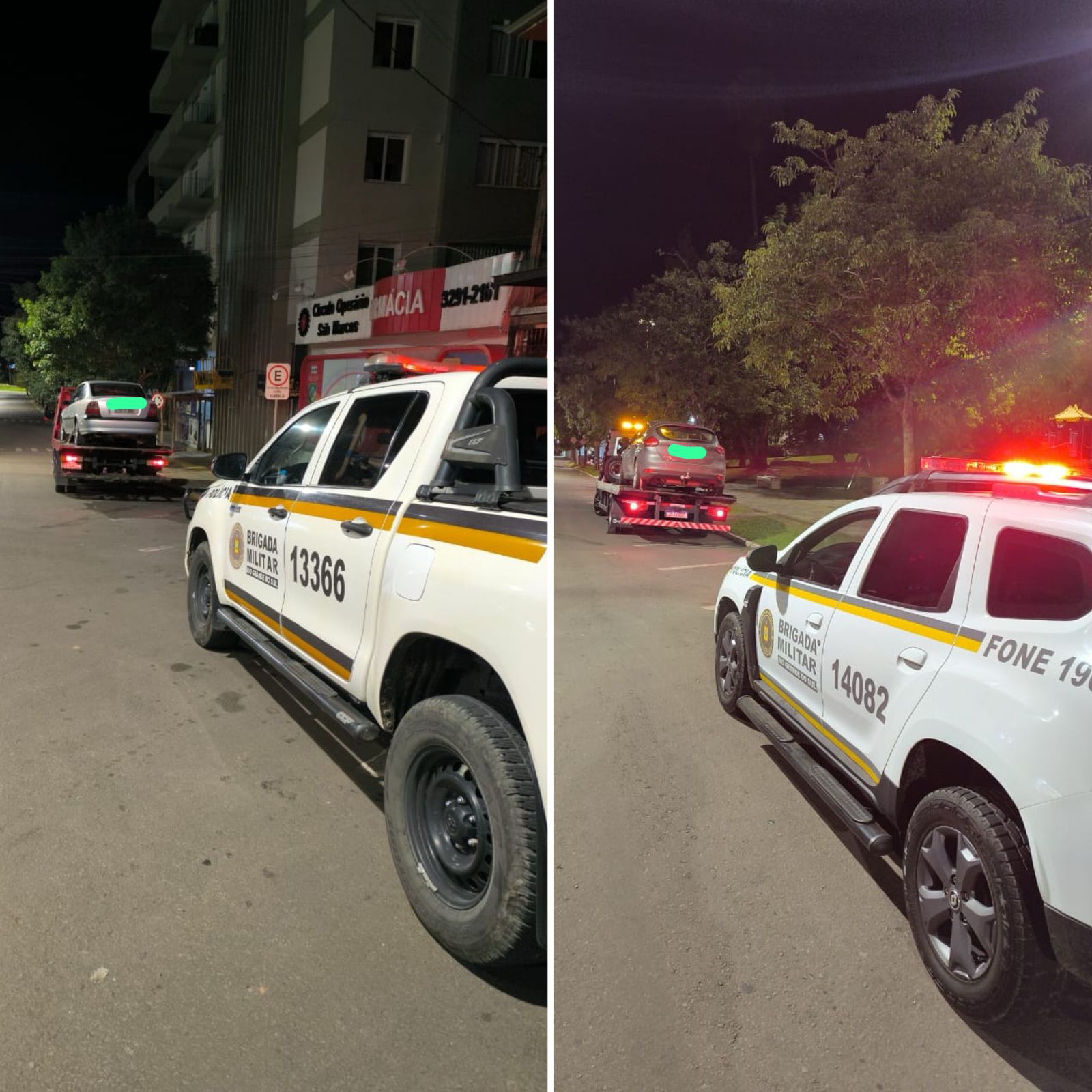 BM de São Marcos recolhe dois veículos e aplica 8 autuações durante operação na madrugada