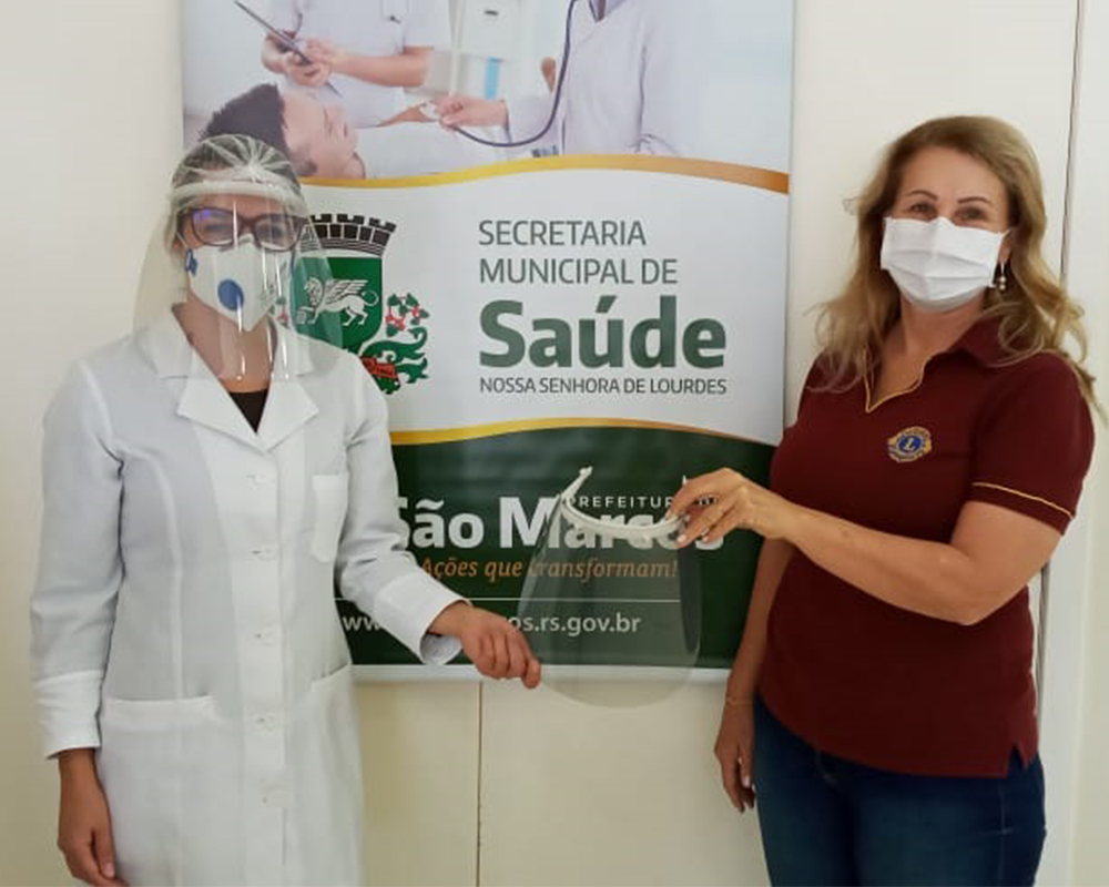 Em São Marcos, profissionais da Saúde receberam protetores faciais