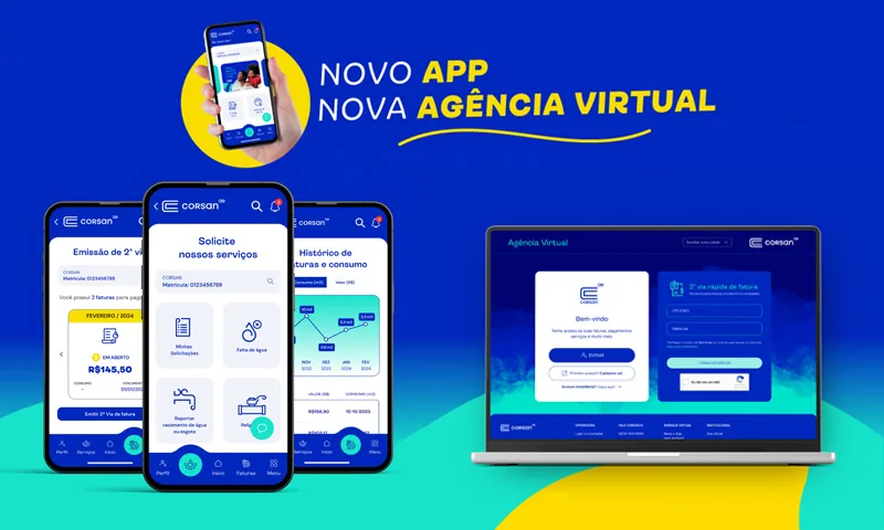 Corsan lança nova Agência Virtual e aplicativo com mais agilidade e segurança para os clientes