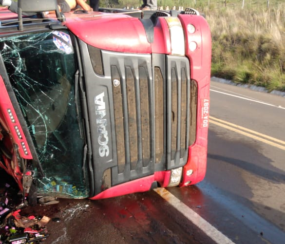 São-marquense tombou caminhão em Campestre da Serra