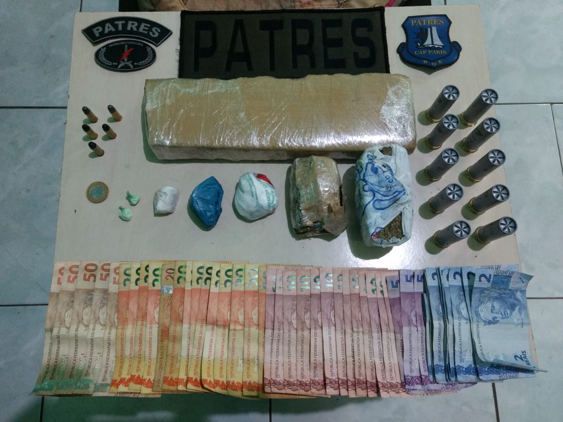 Em prisão domiciliar, homem foi flagrado com mais de 1,3kg em drogas em São Marcos