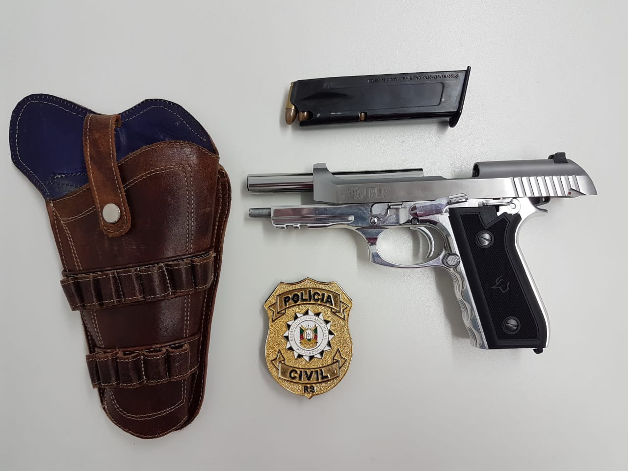 Homem foi preso por porte ilegal de arma de fogo nesta sexta em São Marcos