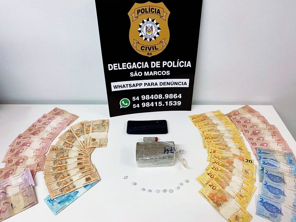 Dois homens foram presos por tráfico em ação da Polícia Civil nesta quinta-feira em São Marcos