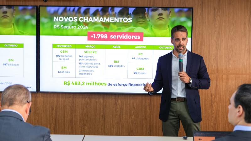 Leite anuncia cronograma de chamamento de quase 1,8 mil servidores para a Segurança Pública
