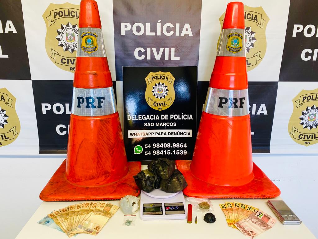 Casal foi preso com droga avaliada em mais de R$ 77 mil reais em São Marcos