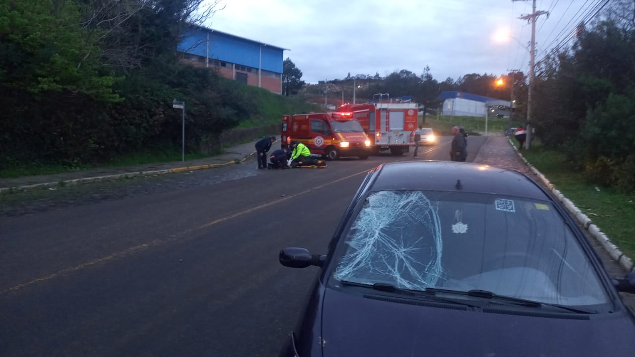 Mulher ficou ferida após atropelamento na VRS 315 esta manhã