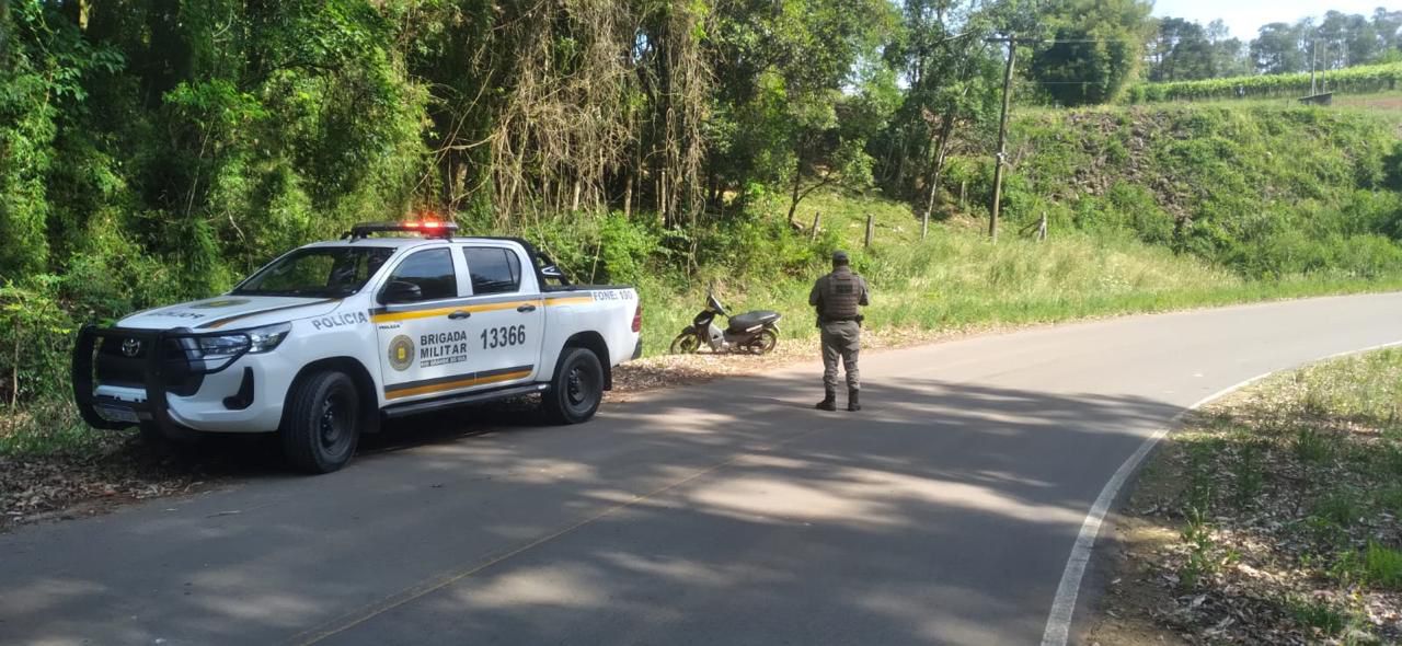 Brigada Militar de São Marcos recupera motocicleta furtada em Vacaria