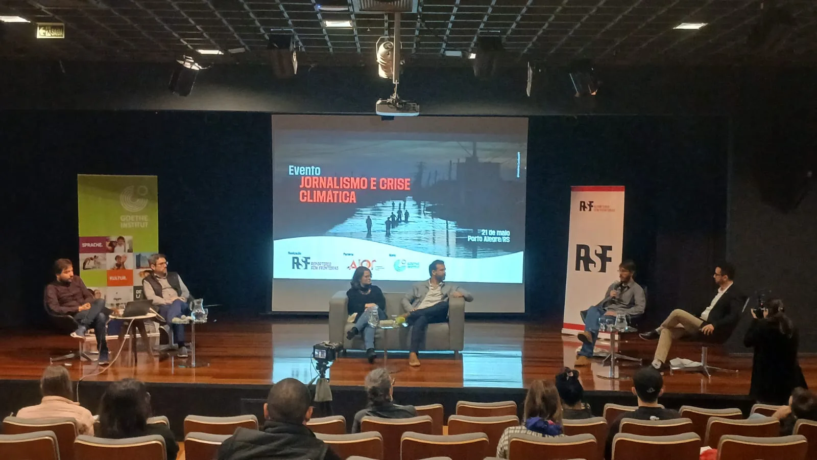 São Marcos Online representa o jornalismo local em evento sobre crise climática em Porto Alegre