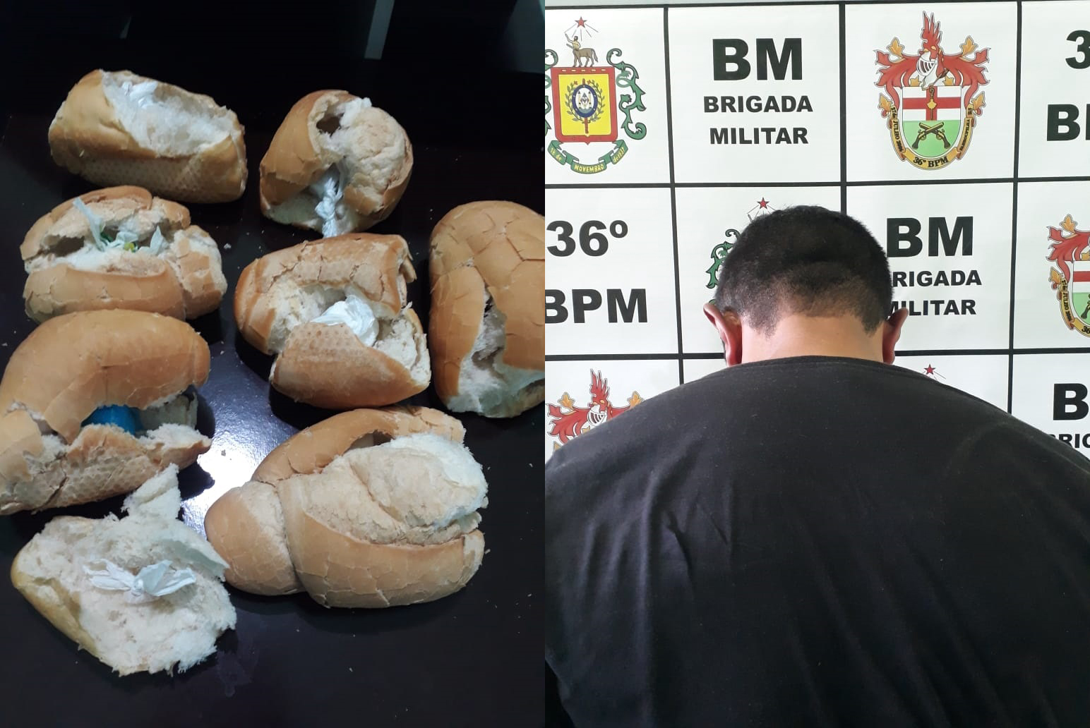 Homem foi preso com 35g de drogas dentro de pães em São Marcos