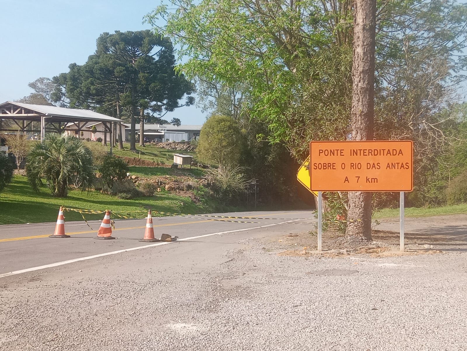 Permanência da interdição da Ponte do Rio das Antas em São Marcos já causa prejuízos econômicos na região