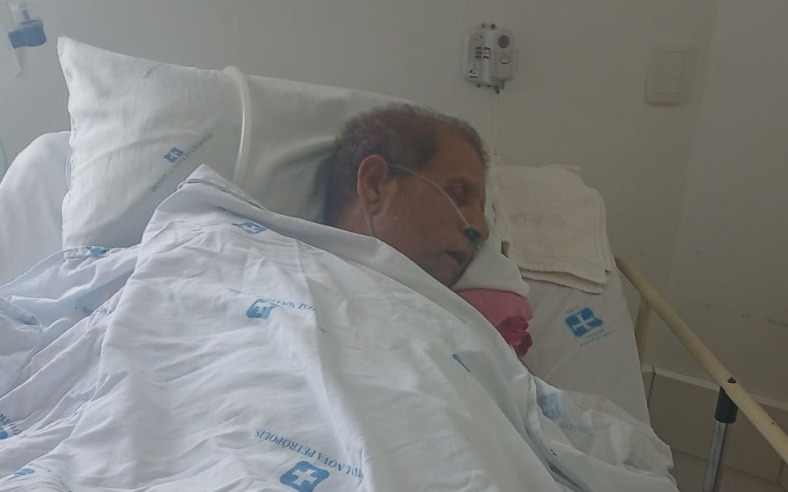 Filho pede ajuda para tratamento do pai com câncer