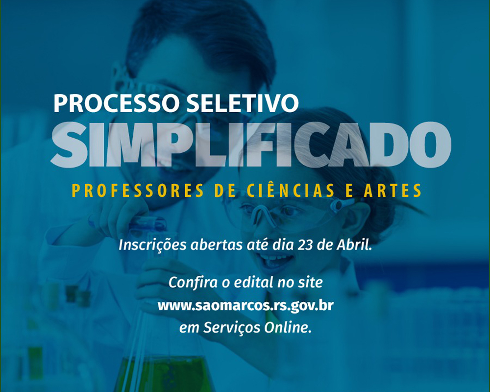 SME abre vagas para professores de Ciências e Artes