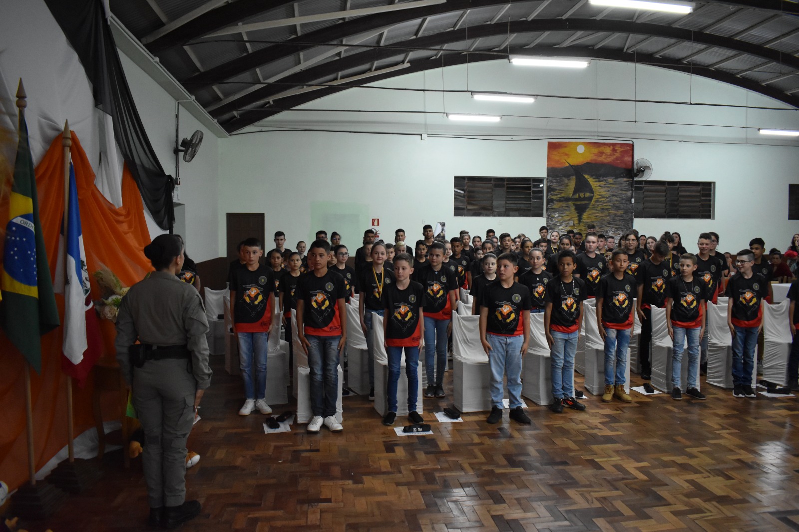 Brigada Militar de Campestre da Serra celebra formatura de 86 alunos no Proerd