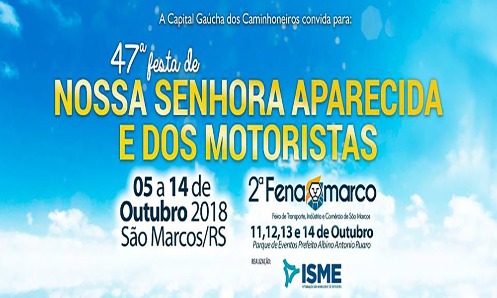 Programação da 47ª Festa de Aparecida e dos Motoristas inicia hoje