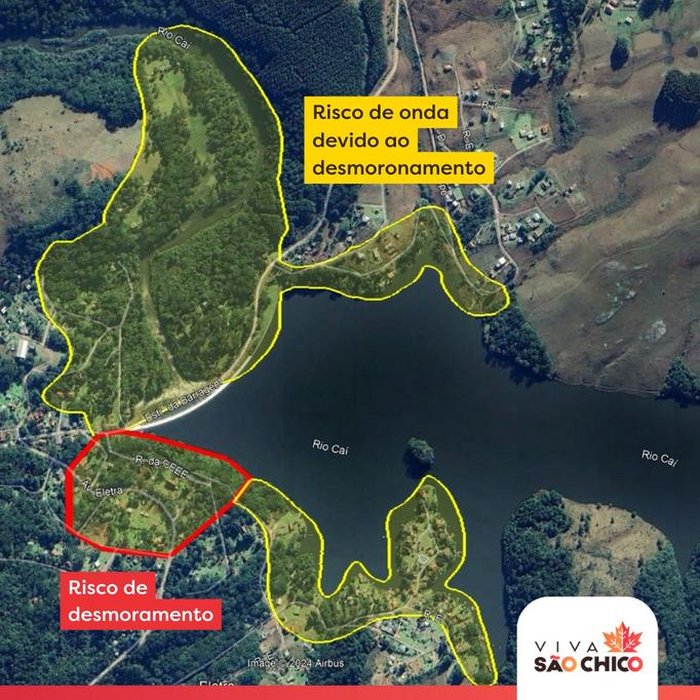 Barragem do Salto, em São Francisco de Paula, entra em nível de emergência e tem risco de rompimento