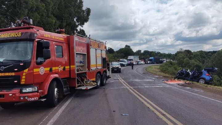 Motorista fica gravemente ferida em acidente na BR 116 em Vacaria