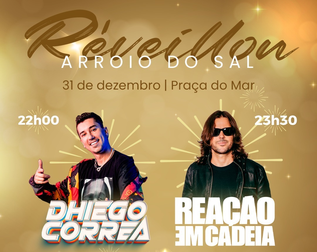 Réveillon 2025 em Arroio do Sal terá música, fogos e muita animação