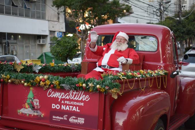Confira o roteiro da picape do Papai Noel que passa por São Marcos nesta quinta-feira