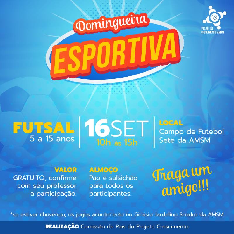 AMSM promove Domingueira Esportiva