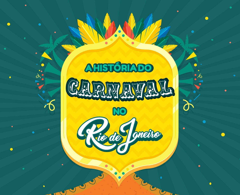 Infográfico sobre a história do carnaval no Rio de Janeiro