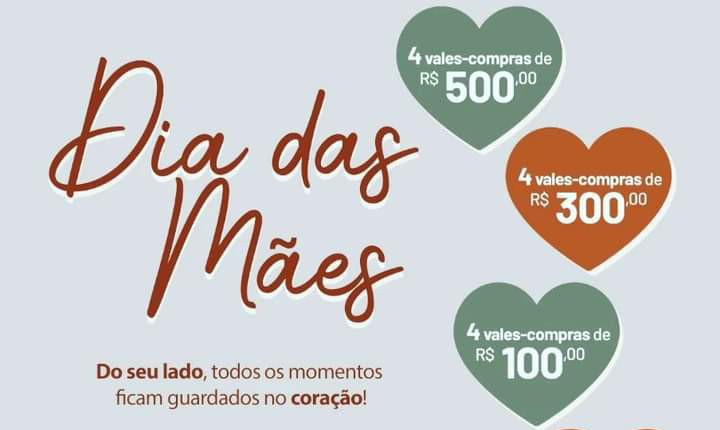 Campanha Dia das Mães da CDL vai sortear mais de R$ 3,5 mil em vales-compra