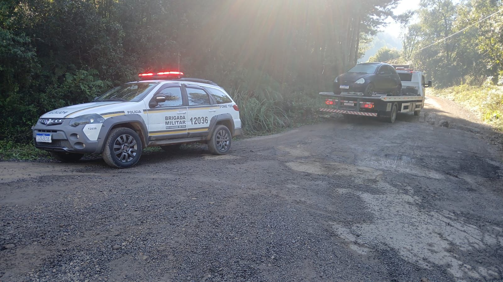 Carro em situação de  furto foi recuperado em São Marcos nesta terça-feira