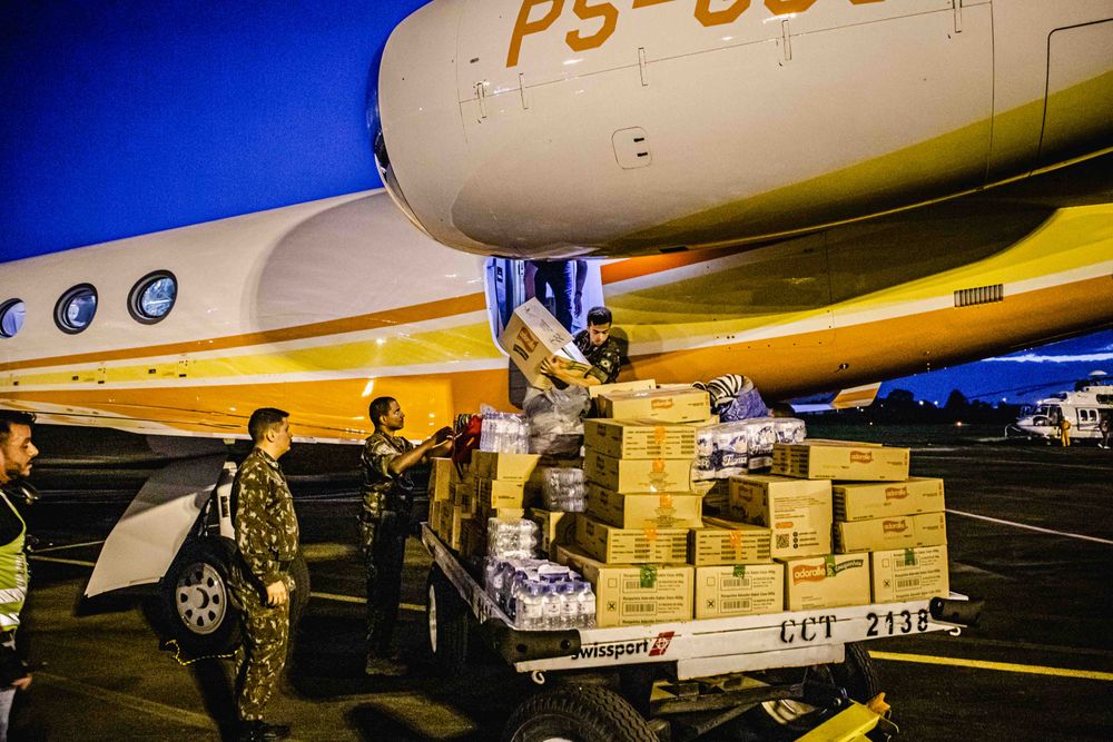 Aeroporto Hugo Cantergiani recebe intenso fluxo de aeronaves de ajuda humanitária