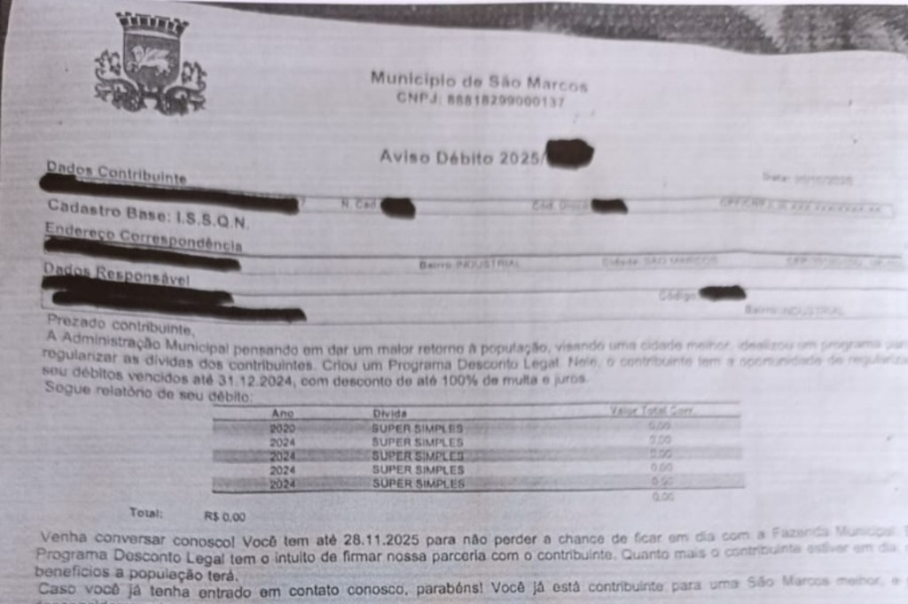 Vereadora Sabrina Reis cobra explicação sobre cartas de cobrança enviadas pela Prefeitura e setor da Fazenda esclarece procedimentos