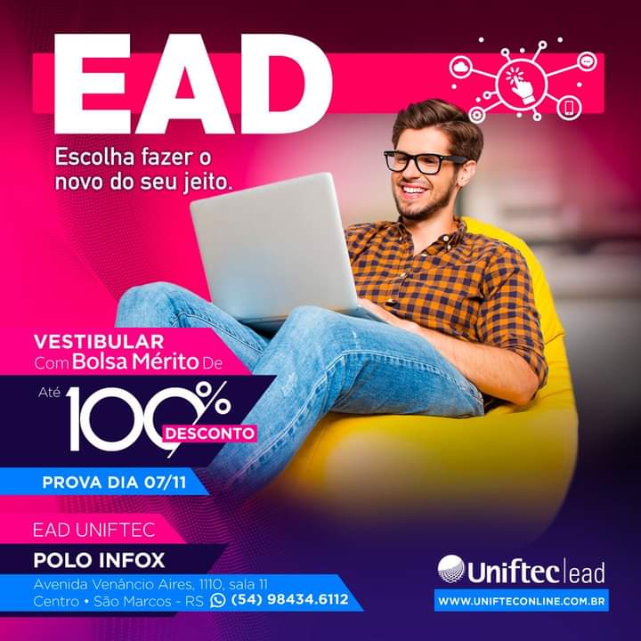 Vestibular com Bolsa Mérito de até 100% de desconto